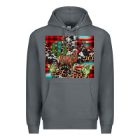 Rock christmas reinder Premium Hoodie - JahusDesignShop