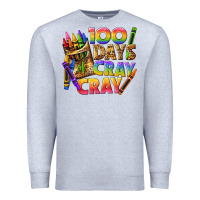 Heather Grey 100 days of cray cray tbw Premium Sweatshirt - texasbilliewilder