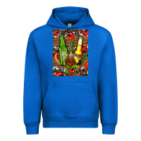 Cobalt beer bottles with wheat and barley Urban Hoodie - AdoDesignShop