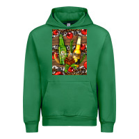 Emerald beer bottles with wheat and barley Urban Hoodie - AdoDesignShop