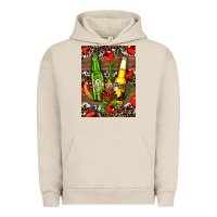 Pigment French Oak beer bottles with wheat and barley Urban Hoodie - AdoDesignShop