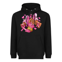 Black Breast Cancer afro girl sneakers Heavyweight Hoodie - RanaPortraitStore