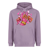 Lavender Breast Cancer afro girl sneakers Heavyweight Hoodie - RanaPortraitStore
