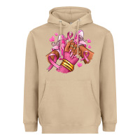 Mushroom Breast Cancer afro girl sneakers Heavyweight Hoodie - RanaPortraitStore