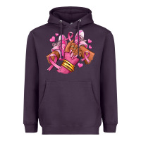 Plum Breast Cancer afro girl sneakers Heavyweight Hoodie - RanaPortraitStore