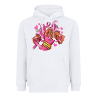 Breast Cancer Afro Girl Sneakers Heavyweight Hoodie | Teevron