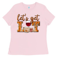 Bubblegum Pink let's get lit candles Ladies Tee - BarkalooDesign