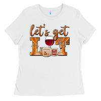 White let's get lit candles Ladies Tee - BarkalooDesign