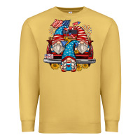 Antique Gold 4th of july gnomes farm truck Premium Sweatshirt - Zillion Design Studio