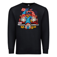 Black 4th of july gnomes farm truck Premium Sweatshirt - Zillion Design Studio