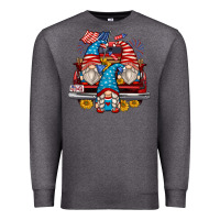 Charcoal Heather 4th of july gnomes farm truck Premium Sweatshirt - Zillion Design Studio