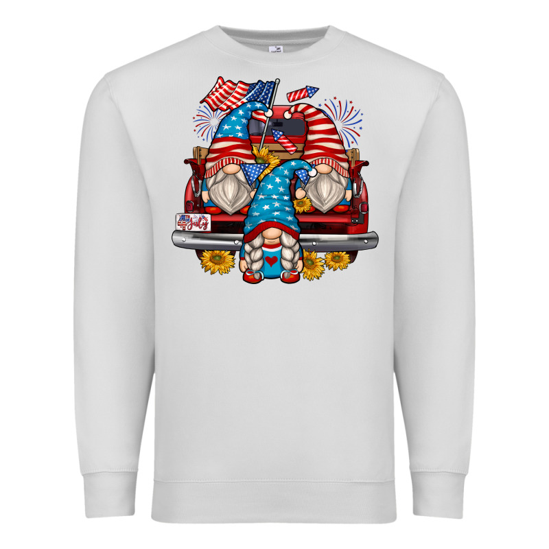 4th Of July Gnomes Farm Truck Premium Sweatshirt by Zillion Design Studio | Teevron