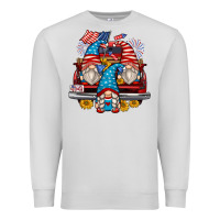 Dove Grey 4th of july gnomes farm truck Premium Sweatshirt - Zillion Design Studio