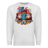 Oatmeal Heather 4th of july gnomes farm truck Premium Sweatshirt - Zillion Design Studio