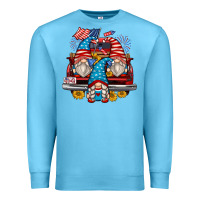Ocean Blue 4th of july gnomes farm truck Premium Sweatshirt - Zillion Design Studio