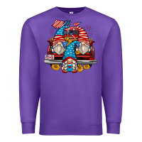 Purple 4th of july gnomes farm truck Premium Sweatshirt - Zillion Design Studio