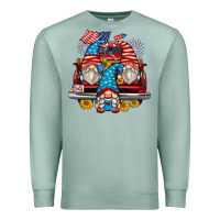 Seafoam 4th of july gnomes farm truck Premium Sweatshirt - Zillion Design Studio