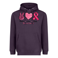 Plum Peace Love Cure Cancer Heavyweight Hoodie - RanaPortraitStore