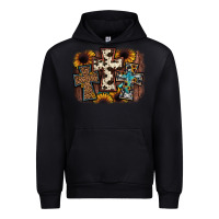 Black cross background Urban Hoodie - JahusDesignShop