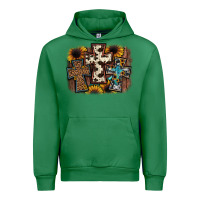 Emerald cross background Urban Hoodie - JahusDesignShop