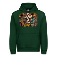 Forest Green cross background Urban Hoodie - JahusDesignShop