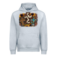 Heather Grey cross background Urban Hoodie - JahusDesignShop