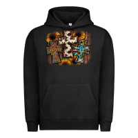 Pigment Black cross background Urban Hoodie - JahusDesignShop