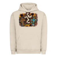 Pigment French Oak cross background Urban Hoodie - JahusDesignShop
