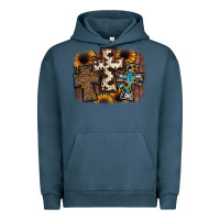 Pigment Midnight Navy cross background Urban Hoodie - JahusDesignShop