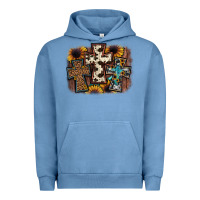 Pigment Pebble Blue cross background Urban Hoodie - JahusDesignShop