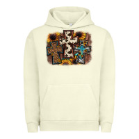 Pigment Pistachio cross background Urban Hoodie - JahusDesignShop