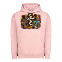 Pigment Salmon cross background Urban Hoodie - JahusDesignShop