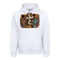 White cross background Urban Hoodie - JahusDesignShop