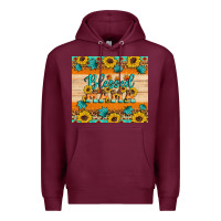 Burgundy Blessed mama Premium Hoodie - Artiststas