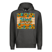 Charcoal Heather Blessed mama Premium Hoodie - Artiststas