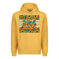 Mustard Blessed mama Premium Hoodie - Artiststas
