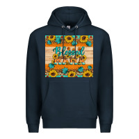 Navy Blessed mama Premium Hoodie - Artiststas
