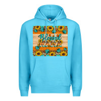 Ocean Blue Blessed mama Premium Hoodie - Artiststas
