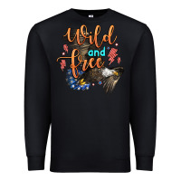 Black wild and free Premium Sweatshirt - Zillion Design Studio