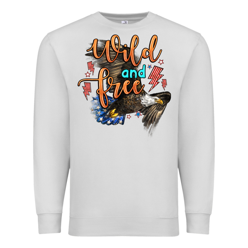Wild And Free Premium Sweatshirt by Zillion Design Studio | Teevron