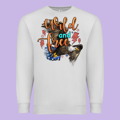 Wild And Free Premium Sweatshirt Designed By Zillion Design Studio