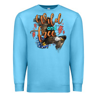 Ocean Blue wild and free Premium Sweatshirt - Zillion Design Studio