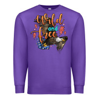 Purple wild and free Premium Sweatshirt - Zillion Design Studio
