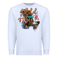 White wild and free Premium Sweatshirt - Zillion Design Studio