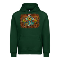 Forest Green cross backgraund Urban Hoodie - JahusDesignShop