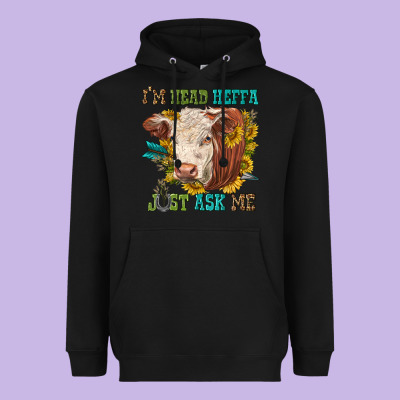 Im Head Heffa Just Ask Me Heavyweight Hoodie Designed By Texasbilliewilder