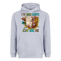 Heather Grey im head heffa just ask me Heavyweight Hoodie - texasbilliewilder