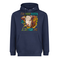 Navy im head heffa just ask me Heavyweight Hoodie - texasbilliewilder