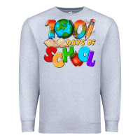 Heather Grey 100 days of school Premium Sweatshirt - texasbilliewilder