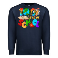 Navy 100 days of school Premium Sweatshirt - texasbilliewilder